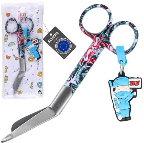 Ph Pro Heat Forbici Infermiere - Forbice Infermiere Professionale Curve per Bendaggio - Accessori Infermieristica.