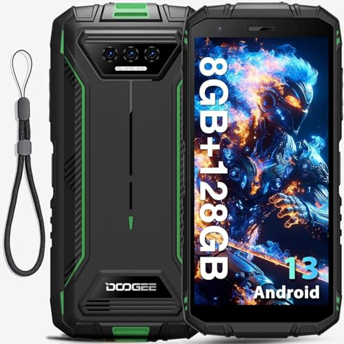 DOOGEE S41PLUS [2025] Teléfono Móvil Irrompible 8GB RAM+128GB ROM (TF 1TB), 6300mAh Batería Movil Resistent 5.5IPS HD+13MP Cámara, Octa Core, Android 13 Smartphone IP68IP69K/NFC/OTG/GPS/WIFI/Face ID
