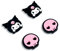 Kuitmor 4PCS Switch Original-Controller Thumb Grip Caps,Soft Silicone Joystick Cover,Kawaii Thumbstick Caps Compatible with Switch/OLED/Lite (KLM)