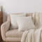 RongRongIN Lot de 2 housses de coussin décoratives en peluche 45 x 45 cm - Blanc moelleux et chaud - En fourrure synthétique - Pour chambre à coucher, salon, canapé, lit, voiture