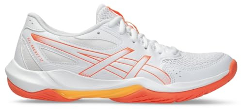 ASICS Women's Gel-Rocket 12 Volleyball Shoes, 10.5, White/Vivid Coral