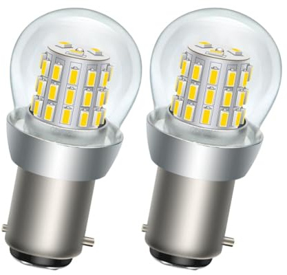 SOFOC BAX15D Glödlampa LED 6V 12V DC Varmvit Backljus DRL Kupéljus För Bil Husbil Kamper Båt .etc 3014 39SMD 1000Lm Ljusare 2Pcs