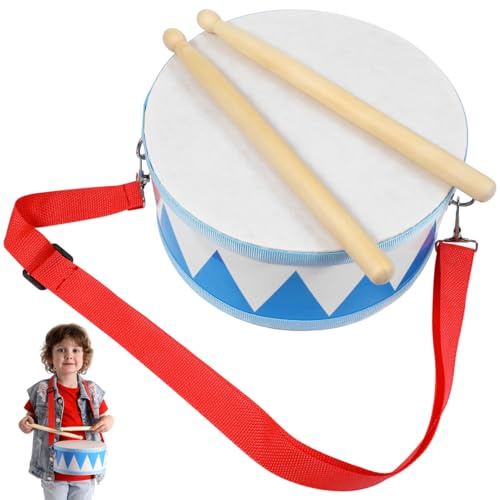 Milisten Rullante blu a due lati per strumento a percussione educativo migliora il ritmo e la coordinazione, divertente giocattolo musicale per ragazzi