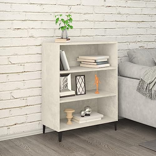 Nqyjm Mobile portaoggetti con 3 ripiani credenza grigio cemento 69,5 x 32,5 x 90 cm legno di ingegneria armadio laterale armadio sala da pranzo per cucina, soggiorno, camera da letto modello 2