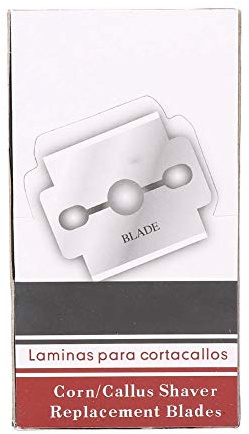 CHHELIHL Lames de rasoir à callosités pour pédicure, lames de rechange en acier inoxydable pour outils de soins des pieds, lames professionnelles pour enlever la peau dure pour