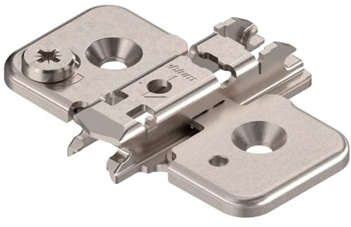 Blum - Piastra per montaggio a camme senza cornice, in acciaio nichelato (confezione da 5)