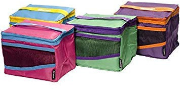 Sistema Maxi Fold Up Lunch Bag - Green/Blue/Pink (One only)