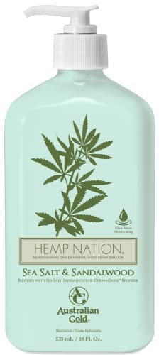 Australian Gold Compatible - Hemp Nation Sea Salt & Sandalwood Tan Extender Body Lotion 535 ml