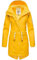 Navahoo Damen Übergangsjacke Regenmantel wasserdicht lang mit Kapuze Tropical Stormoo Yellow Gr. L