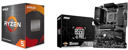 AMD Ryzen 5 5600X Box, Large & MSI B550-A PRO (AMD AM4, DDR4, M.2, USB 3.2 Gen 2, HDMI, ATX Motherboard)