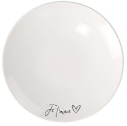 Villeroy & Boch - Statement Assiette Pour Le Petit-Déjeuner Je T’Aime 21 X 21 X 2,5 Cm, Assiette En Porcelaine Blanche