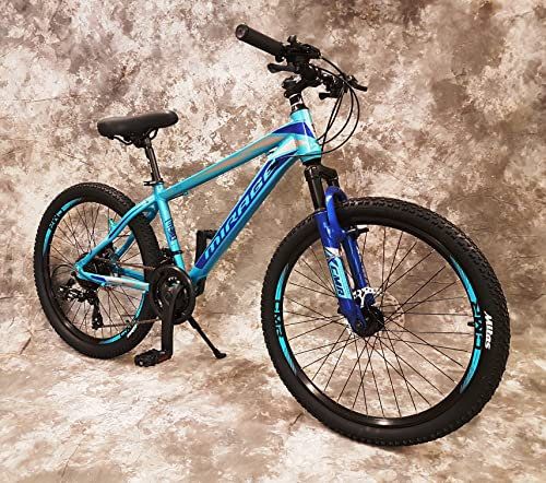 24 Zoll Aluminium Mountainbike Mirage Gefedert, 21-Gang Kettenschaltung, Scheibenbremsen NEU 2467-TÜRKIS Bitte BEACHTEN AB 138 cm KÖPERGRÖSSE GEEIGNET !!!!!!!