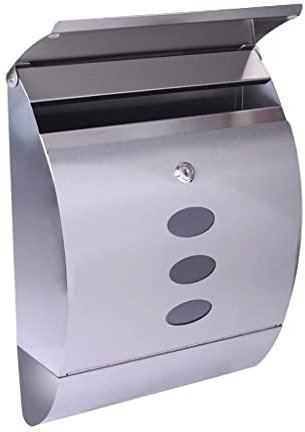 Cassette postali con fissaggio a parete Scatola Postale Arc In Acciaio Inossidabile Mailbox, Rotolo Di Giornale Della Cassetta Postale Montato A Parete, Ufficio Mailbox Magazine Cilindro Di Giornale I