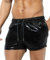 Casey Kevin Metall Shorts Herren Glänzende Kurze Hose Party Einseitige See-Through-Effekt Shorts Bar Pailletten Boxershorts, L