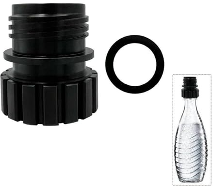 GAOHOU Glasflaschenadapter für Crystal 0,7L Glasflasche Quick Connect Soda Flaschenadapter für Duo Terra Sodasteam Maker Glasflasche