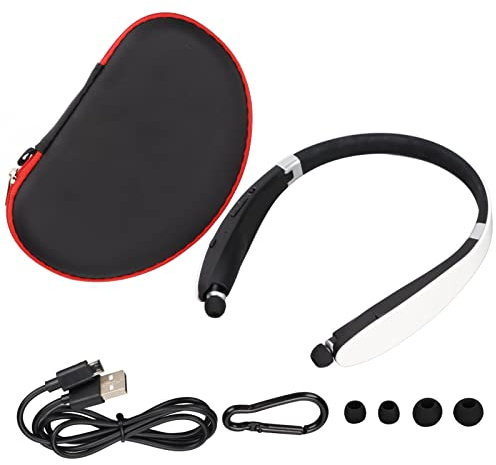 Bluetooth-hörlurar med nackband Stereo brusreducerande hopfällbara infällbara hörlurar Headset med mikrofon för löpsport