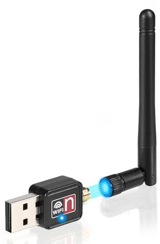 Romicta Adaptador WiFi USB MT7601, hasta 150 Mbps (2.4GHz) con Antena giratoria de Alta Ganancia, Compatible con PC, portátiles, decodificadores y receptores DVB