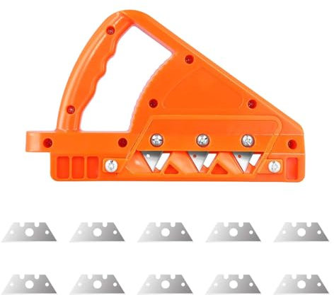 ZHYUAN Outil de coupe pour plaques de plâtre, Outil de Raboteuse pour Plaques de Plâtre, Rabot Plaquiste Manuelle, rabot 45°, rabot 60° avec 10 lames pour plaques de plâtre, cloisons sèches