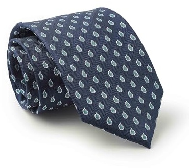 THE SAVILE ROW COMPANY LONDON Men's Luxury Silk Tie Necktie - Blue Paisley