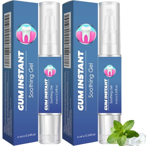 Gel sbiancante per denti sensibili, dentifricio per riparazione delle gengive, rimozione di macchie gialle, per la cura orale (2 pezzi)