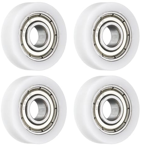 QUARKZMAN 4 st 696ZZ lagerremskiva, 6 x 20 x 6 mm hårda kullager, bärhjul platt remskiva för tillbehör hårdvara möbler fönster