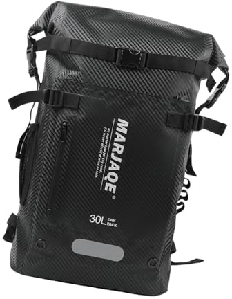 getuse Sac à Dos de Plongée 30L Étanche Compartiments Multiples Porte-Palmes pour Kayak Navigation de Plaisance Rangement Équipement- Noir