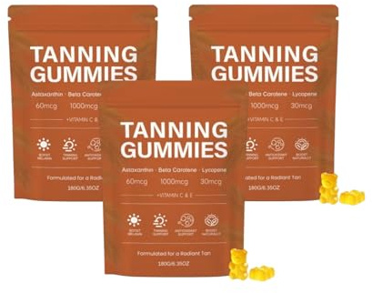 Gummies Bronzants 2026, 20 dagar, 5 i 1 antioxidanter, betakaroten lykopen, accelererar förlängningen av bronsering, skyddar huden, förbättrar naturlig glans, för män och kvinnor