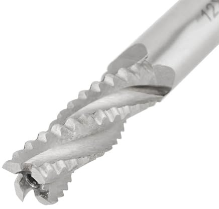 Zunate Fresa de Desbaste M6 M8 M10 M12 HSS |Broca Enrutadora CNC de 4 Flautas para Fresadora con Orificio Ranurado