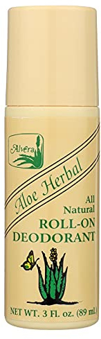 Alvera All Natural Roll-On Deodorant, Aloe Herbal, 3 Fluid Ounce
