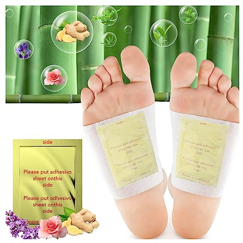 Foot Pads maguja 100Pcs Foot Pads for Foot Care Ginger Foot Patch with Natural Ingredients Bamboo Vinegar and Ginger Powder