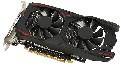 Sxhlseller Dual Fan Graphics Card 1050Ti, 4GB DDR5 128bit GPU, Rapid Cooling Low Noise Video Card with High Performance Low Temperature for Desktop PC (GTX1050Ti 4GB DDR5 128bit)