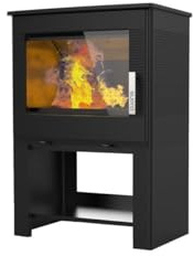 Poêle À Bois Fonte Étanche 8.7kw, Odélya Bûcher, Noir - FR9016150B
