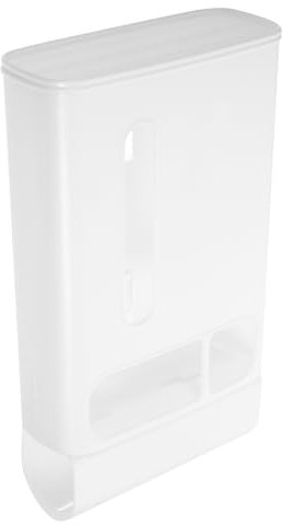 BESTonZON Aufbewahrungsbox für Müllsäcke Küchentaschenhalter Müllbeutelspender Plastiktüten halter für einkaufstüten hängende Aufbewahrungsspender Lagerung Container Lebensmittel Schutz Weiß