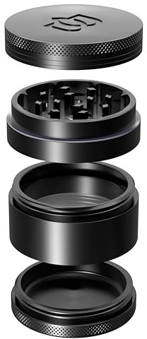 Bloomint Grinder in alluminio – Grinder 4 pezzi – Per erbe, spezie e scomparto polline Herb 50 mm, 50125