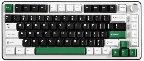 YUNZII B75 PRO Wireless Mechanical Keyboard,75% Layout with Knob,Hot Swap Gasket Custom Structure,Creamy Pre-lubed Switches,RGB Backlit,Bluetooth/Type-C/2.4G for Win/Mac(Milk Switch,Black)