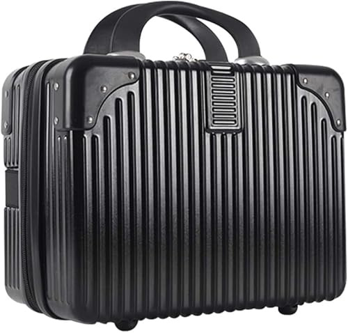 SUNBEET Valigia per il trucco, Mini borsa, Mini bagaglio da viaggio a guscio rigido, Valigia da trasporto portatile impermeabile, organizer per cosmetici a guscio rigido, impermeabile, B-nero, L