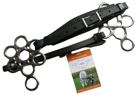 RHRH Flower-Hackamore mit Waffelpolster und BioThaneriemen MADE IN GERMANY (KB)