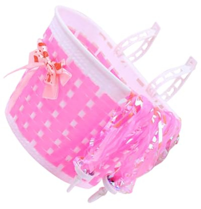 MUELODSIC Rubans de Vélo pour Filles en PE Panier de Guidon Coloré, Kit 1 Set, Accessoires Stylés pour Décorer Vélos et Scooters D'garçon et Filles, Présent