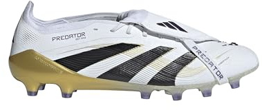 adidas Fold Over Tongue Mens Astro Turf Football Boots White/Black/Gold 9