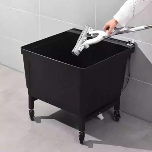 Artiz Lavandino Di Servizio Con Vasca Per Lavanderia, Lavandino Di Servizio Indipendente Con Sistema Di Scarico One-touch Per Ristoranti, Uffici, Attività Commerciali, Esterni(50x48x48cm)