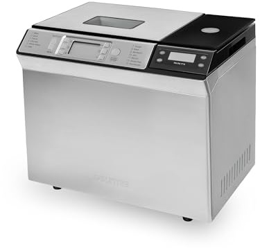 Gourmia Bread Maker with 2 LB Loaf Capacity - 13 Presets Jam Mode, Automatic Ingredient Dispenser, Customizable Crust Options, Keep Warm & Delay Start, Dishwasher Safe Parts