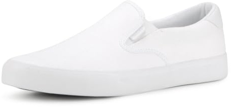 Lugz Clipper Classic Slip-on Canvas Sneaker, Scarpe da Ginnastica Uomo, Bianco, 44 EU