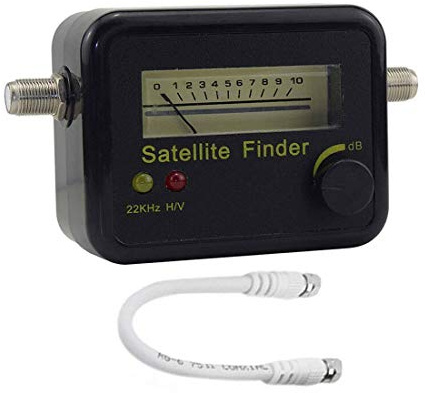 HiLetgo Digital Satellite Signal Tracker Dish FTA HD Monitor TV Signal Reception Television Signal Searching Strength Meter Satellite Locator Finder DC13-18V with Connect Cable