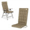 HAVE A SEAT Luxury | Gartenstuhlauflage Hochlehner (1 St.) - Bequeme Sitzauflage - orthopädisch, wetterfest, waschbar bis 95° C, Trockner geeignet - Made in Germany (1 Stück - 120x48 cm, Goldbraun)