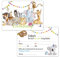 Einladungskarten Kindergeburtstag 12er Set mit Tieren - Geburtstagseinladungen für Mädchen und Jungen bis 10 Jahre – allgemeine Einladung Karte, ideal für die Party zur Einschulung und Geburtstag