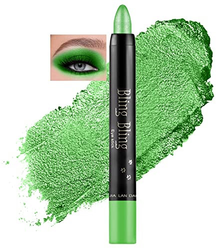 Pennino per Ombretto Glitterato e Luccicante, Matita Ultra Pigmentata 15 Colori (Verde Alberi)