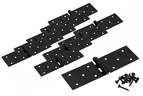 KOTARBAU® 10er Set Kistenband 150x45 mm Gerollt Schwarz Möbelscharnier Möbelband Robust