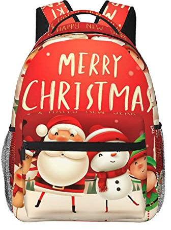 Peach Unisex Leichter Freizeit-Rucksack, geeignet für Reisen, Büro oder Universität, Frohe Weihnachten, Einheitsgröße