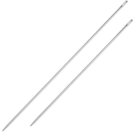2 Pezzi Ago per Tappezzeria Professionale, Aghi da Cucito Lunghi 25+30cm Aghi Grandi Aghi per Capelli Ago Grande per Tappezzeria Pelle