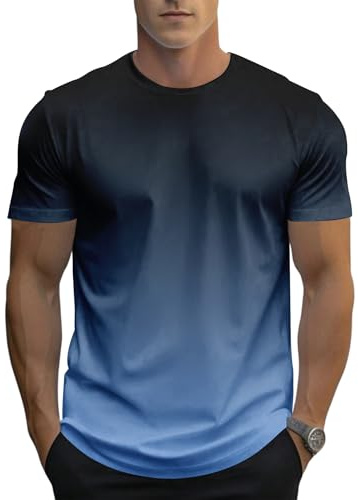 Mens T-Shirts Manches Courtes col d'équipage T-Shirts de Coton Casual Ultra Soft Tshirt Tops Tees Classiques de Base
